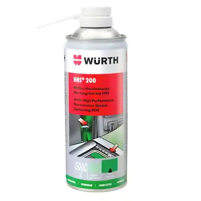 WÜRTH HHS 200 - Vysoce kvalitní bílé údržbové mazivo s PTFE a dlouhou životností, 400ml Jen Po Omezenou Doba